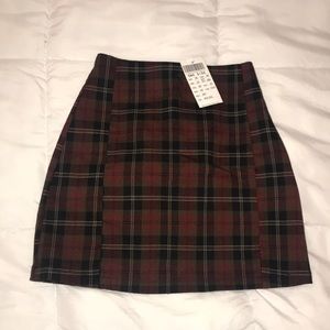 Plaid Brandy Melville Pencil Skirt with Tags